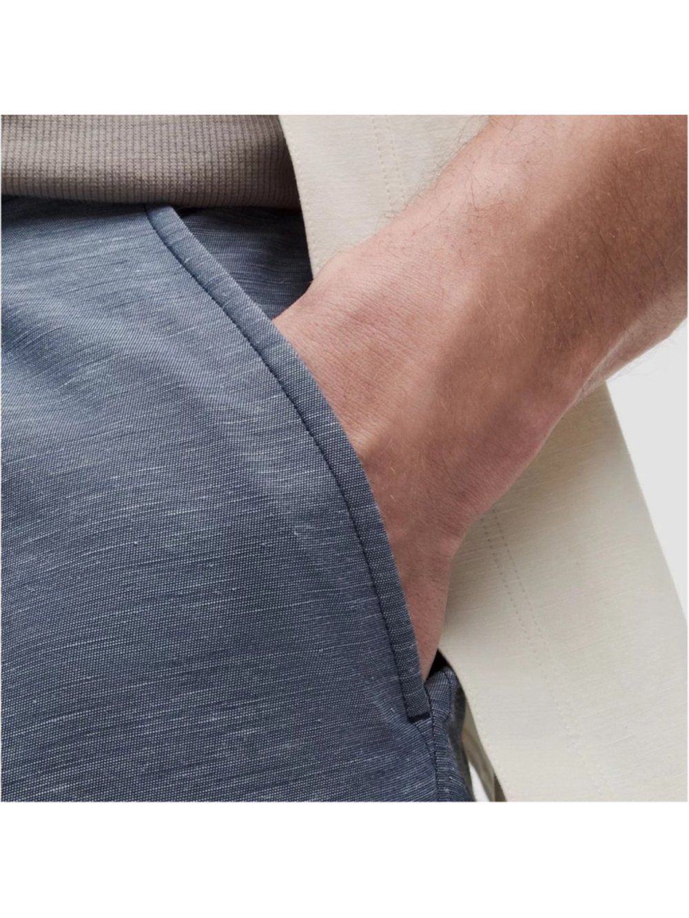 Lululemon LuluLinen Pull-On Pant In Club Blue Men’s Sz S - Picture 4 of 11